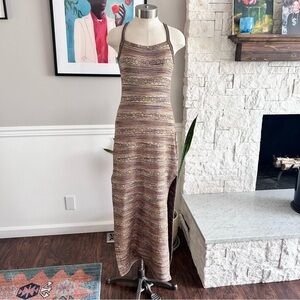 Vintage Krizia d. Boho Tank Dress 90s Boho Stretchy Multicolor Knit Size Small